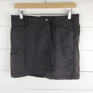 Athleta 4 Wrap Skort Skirt Gray Hiking Nylon